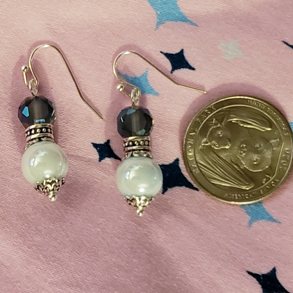 Light Blue Handcrafted Earrings - Picture 5 of 5